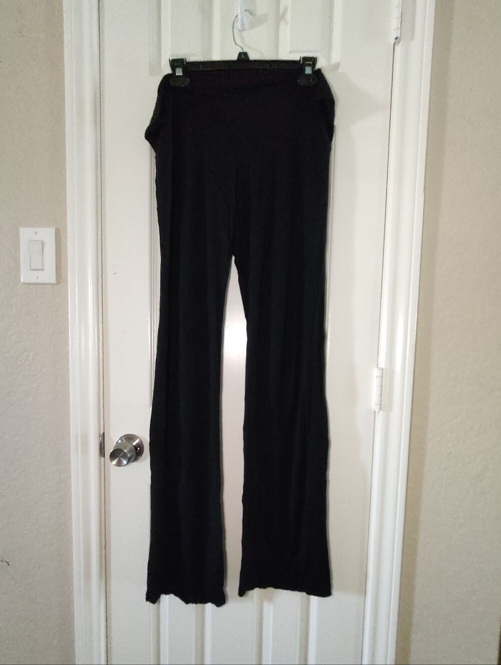 PinkBlush Maternity Size XL Black Wide Leg Lounge Pants Long Stretchy